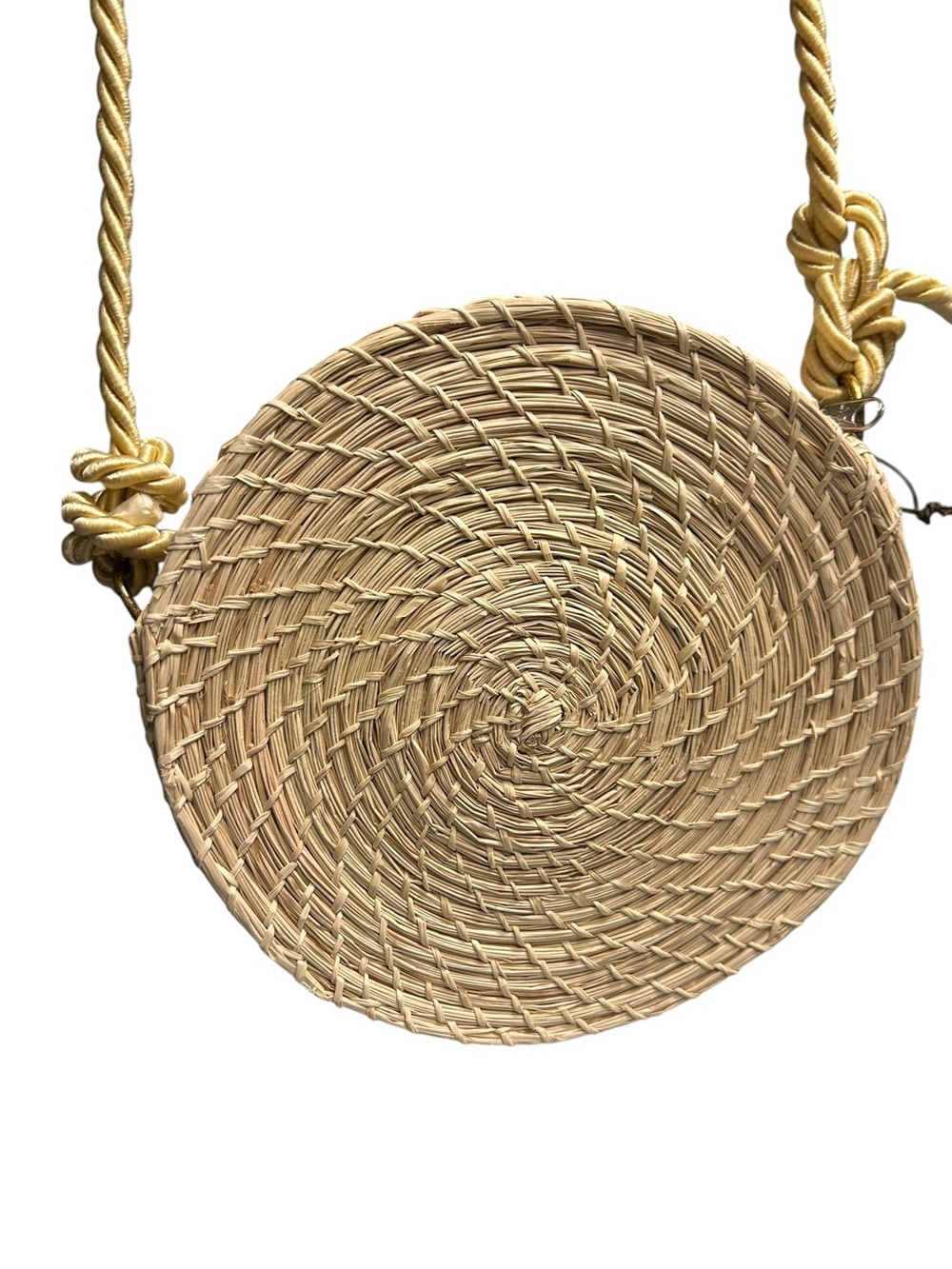 Handcrafted Colombian Fique Crossbody Bag with Geometric Design and Rope Strap - Picture 3 of 10